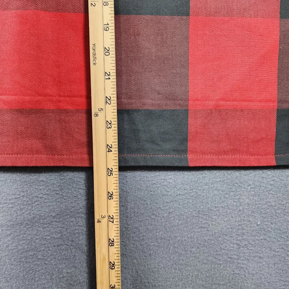 Pottery Barn Buffalo Check Plaid Pillow Cover Square 24x24 Red Black 100% Cotton